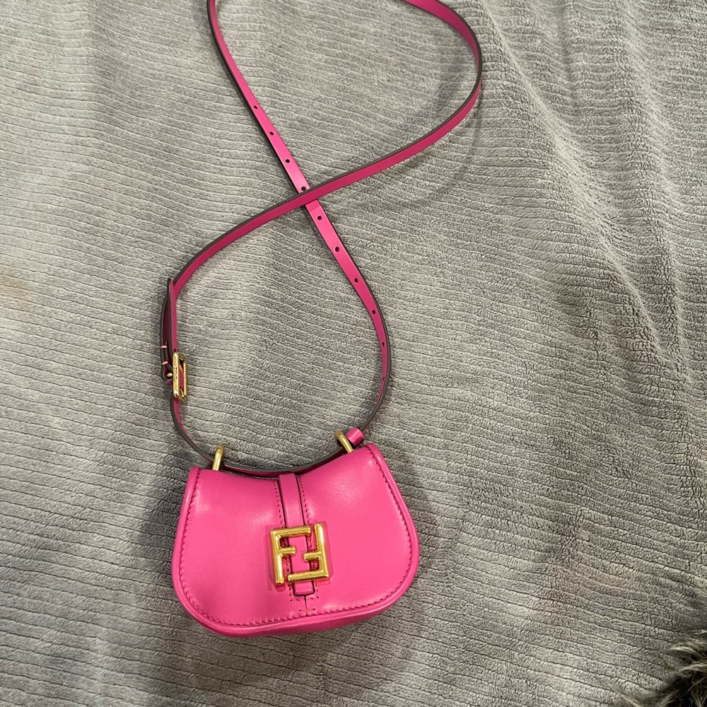 Fendi‎ Pink Mini Bag with Gold Accents